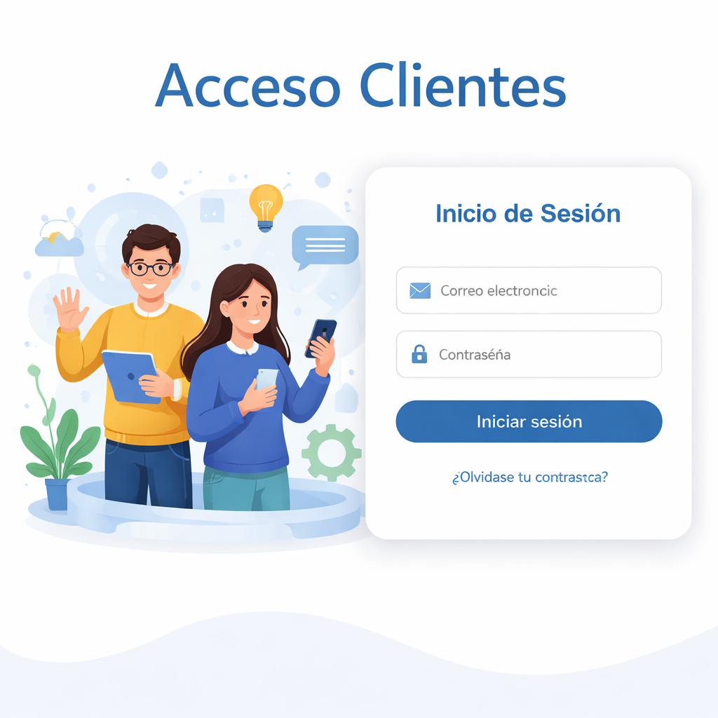 Imagen de la página de inicio de sesión del cliente